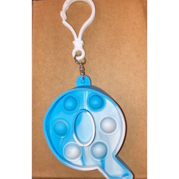 ☀️3/$12☀️ Letter “Q” Pop Toy Fidget Toy Keychain - Picture 1 of 4